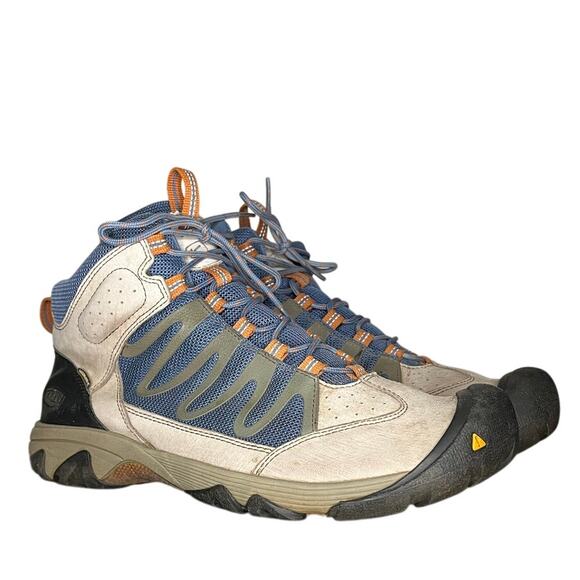 Men's Keen Verdi Mid Leather Lace-Up Waterproof Hiking Trail Boot Size 15 Gray - Picture 3 of 6